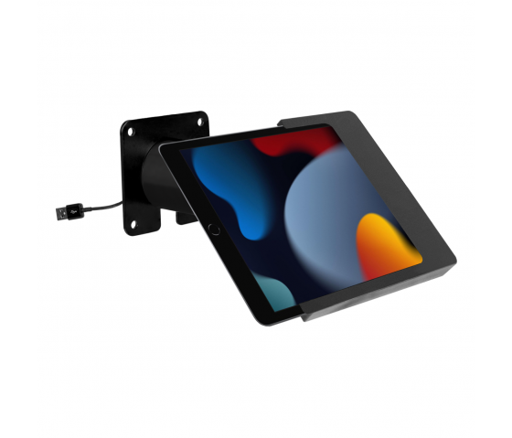 Soporte de pared Domo Slide con función de carga para iPad 10.2 y 10.5 - negro