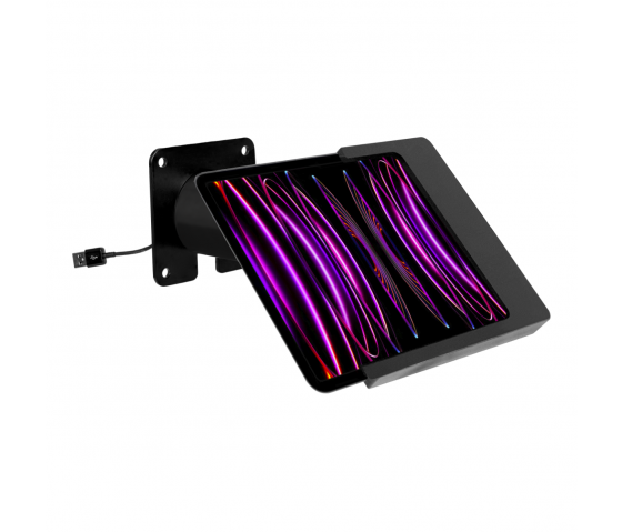 Domo Slide wall mount with charging functionality for iPad 10.9 & 11 inches - black