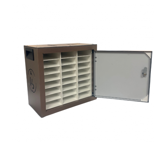 Armario para 24 teléfonos con cerradura BTOK24 - bronce