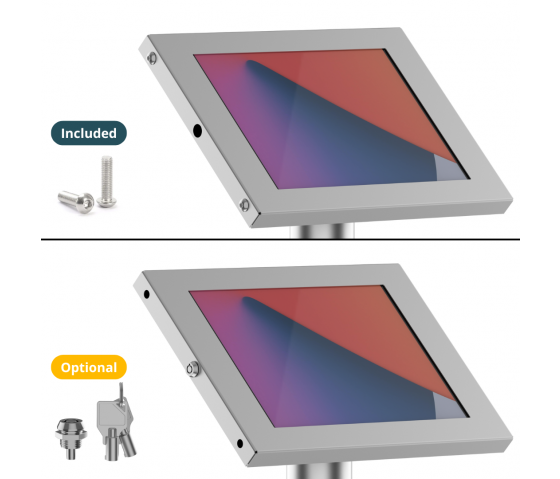 Tablet floor stand Securo L for 12-13 inch tablets - stainless steel