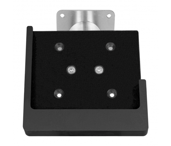 Domo Slide wandhouder met laadfunctionaliteit voor iPad Air 11 inch 2024 - zwart/RVS