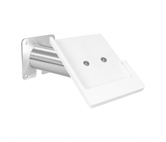 Domo Slide wandhouder met laadfunctionaliteit voor iPad Air 11 inch 2024 - wit/RVS