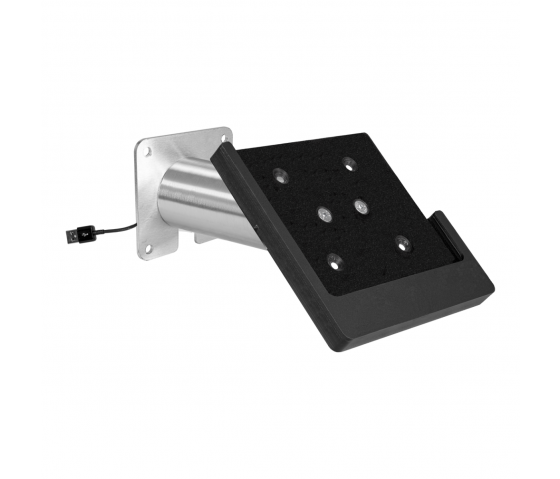 Domo Slide wandhouder met laadfunctionaliteit voor iPad Air 11 inch 2024 - zwart/RVS