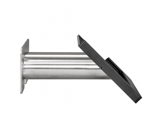 Domo Slide wandhouder met laadfunctionaliteit voor iPad Air 11 inch 2024 - zwart/RVS