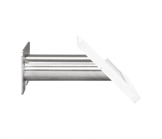 Domo Slide wandhouder met laadfunctionaliteit voor iPad Air 11 inch 2024 - wit/RVS