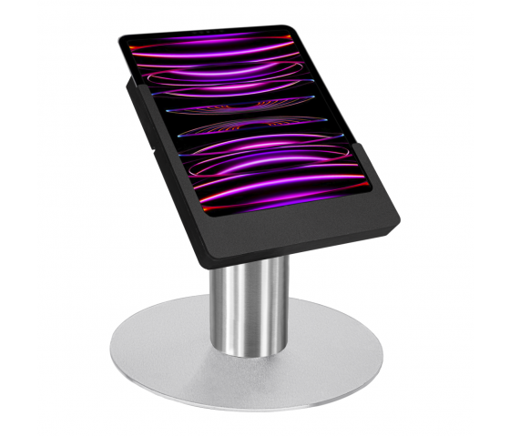Domo Slide desk stand with charging functionality for iPad Air 11 inch 2024 - black/ stainless steel