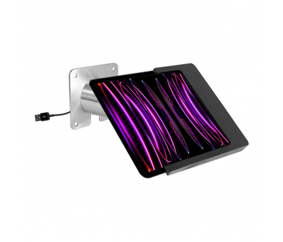 Domo Slide vägghållare för iPad 10.9 & 11 tum - svart/ rostfritt stål
