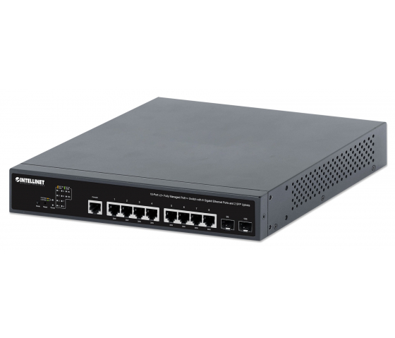 Switch PoE++ gestito L2+ a 10 porte - 242W PoE, 2 slot SFP aperti, montaggio su rack