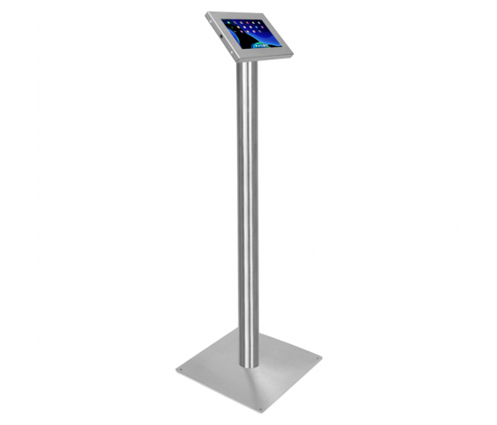 Tablet floor stand Securo S for 7-8 inch tablets - stainless steel