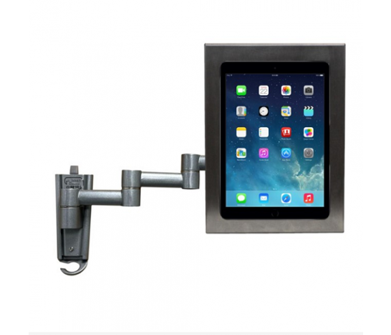 Flexibele tablet wandhouder 345 mm Securo S voor 7-8 inch tablets - RVS