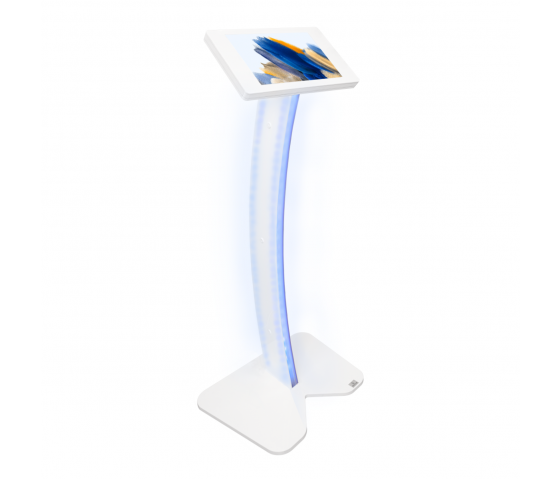 Soporte de suelo para iPad Fino Curved LED para iPad Air/Pro de 11 pulgadas 2024 - blanco