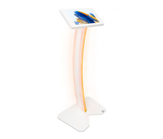 iPad vloerstandaard Fino Curved LED voor iPad 10.2 & 10.5 – wit