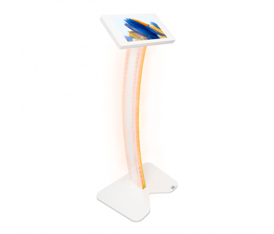 Soporte de suelo para iPad Fino Curved LED para iPad Air/Pro de 11 pulgadas 2024 - blanco