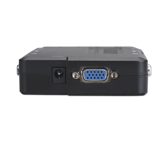 Switch KVM compatto a 4 porte con funzionalità audio e microfono