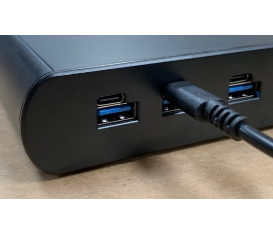 Dual Charge USB-A/USB-C 150W-Ladehub mit 5 Anschlüssen - schwarz