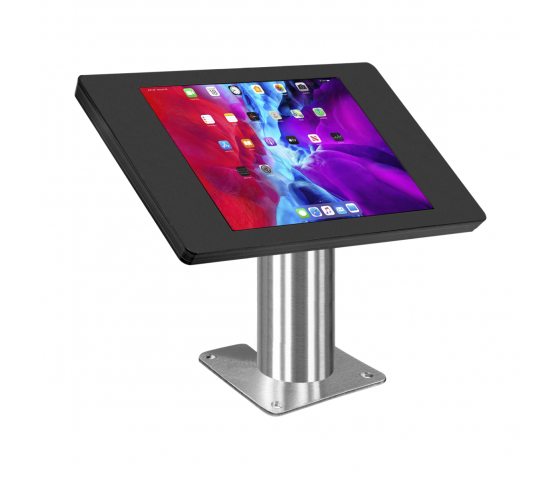 Tablet Tischhalterung Fino für Samsung Galaxy Tab A9+ 11 Zoll 2023 - Edelstahl/Schwarz