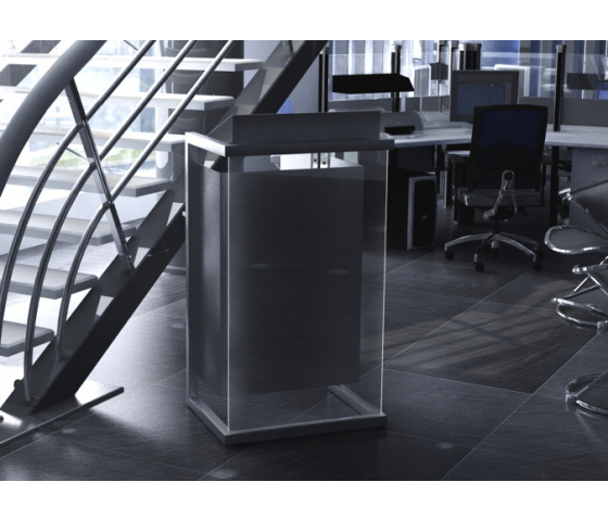 Atril de acrílico/acero inoxidable Caja LED - color a elegir