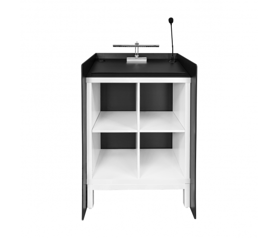 Plastic/wood lectern Poseidon - black