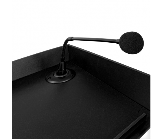 Plastic/wood lectern Poseidon - black