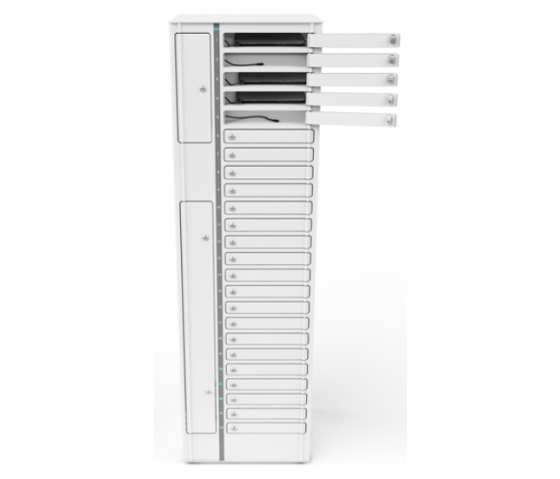 Armadietto di ricarica per 24 tablet fino a 14 pollici - Zioxi Volt bay VTB1-24S-UA-K - chiusura a chiave - USB-A