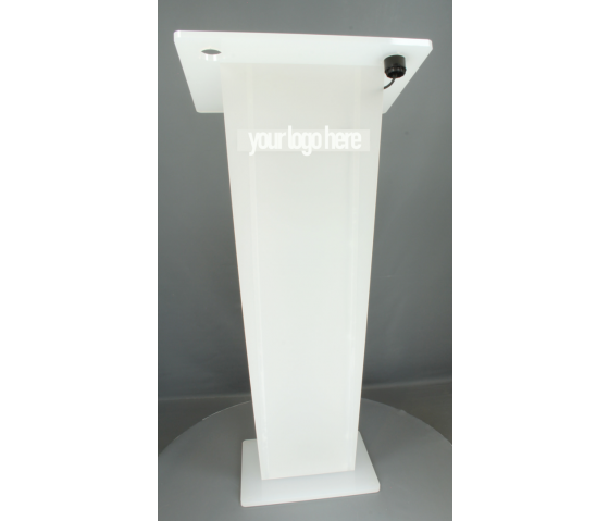 Acrylic lectern Alana - white