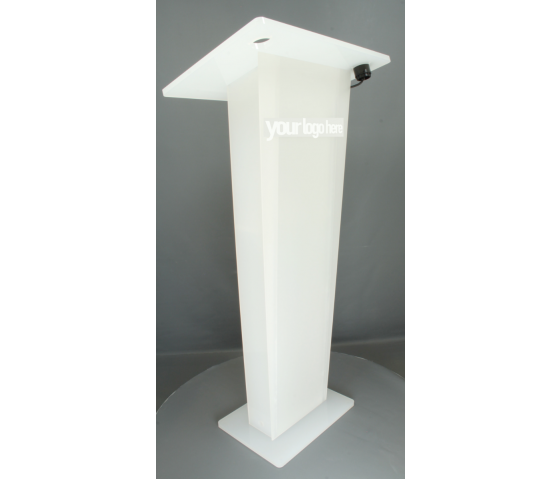 Acrylic lectern Alana - white