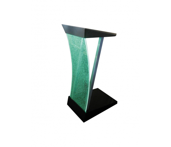 Stainless steel lectern Arc-LED - colour of your choice