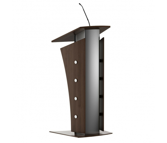 Metal/wood lectern Armagosa - walnut in colour