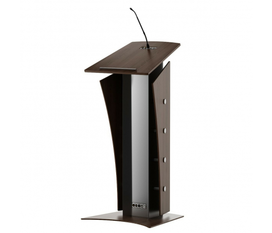 Metal/wood lectern Armagosa - walnut in colour