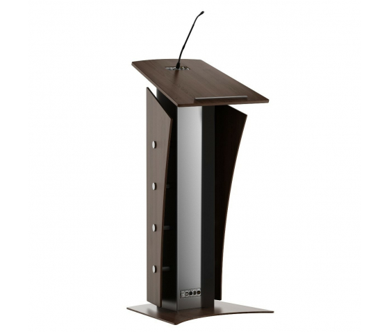 Metal/wood lectern Armagosa - walnut in colour