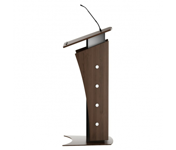 Metal/wood lectern Armagosa - walnut in colour