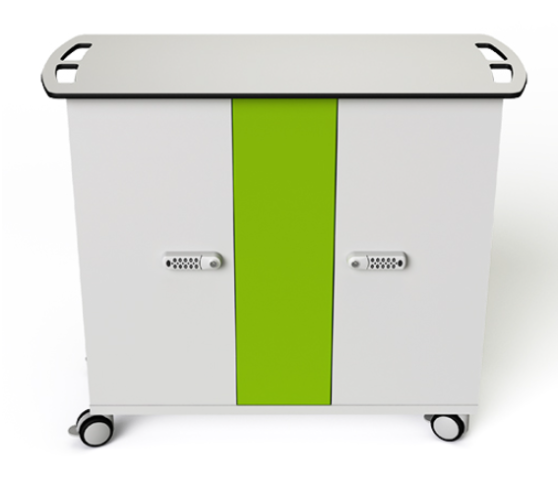 Zioxi tablet charging trolley with carry baskets and USB-C cables for 32 tablets to 10.5 inch - Key lock