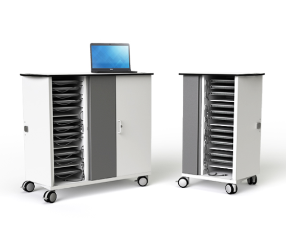 Zioxi USB-C charging cart for 32 Chromebooks and Mobile devices to 14 inch - key lock