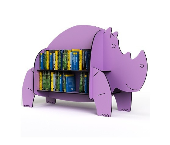 Buchverschlinger-Bücherregal Rhinozeros