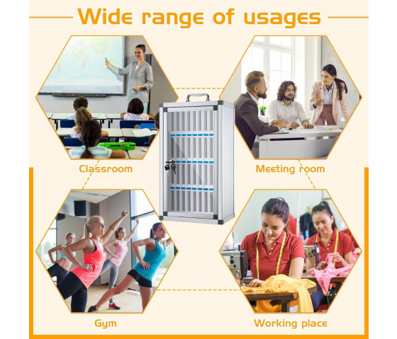 Låsbart förvaringsskåp KMT36 för 36 mobiltelefoner