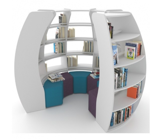 BookHive Circle bookcase and reading area