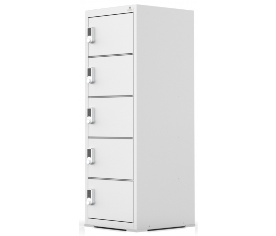 Charging locker BR5DCS with 5 large, lockable compartments - digital code lock
