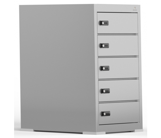 Tafelmodel laadlocker BR5DESK voor 5 apparaten - combinatieslot