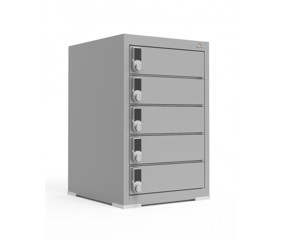 Tafelmodel laadlocker BR5DESK voor 5 apparaten - digitaal codeslot