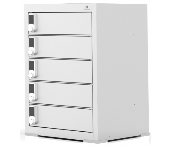 Tafelmodel laadlocker BR5DESK voor 5 apparaten - digitaal codeslot