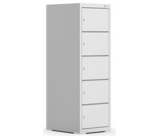 Charging locker BR5KL with 5 large, lockable compartments - key lock