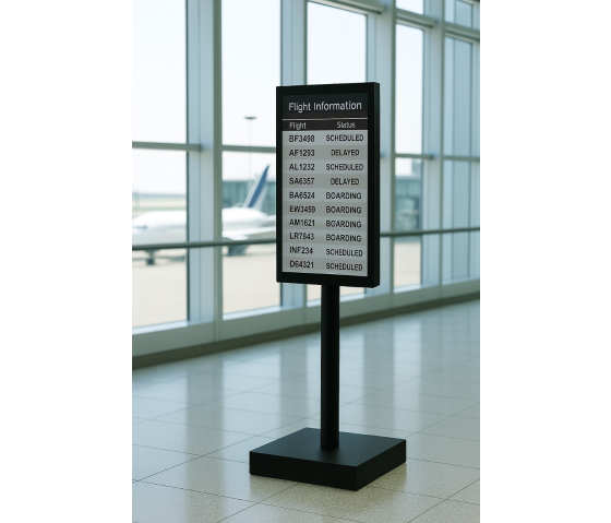 Informatiekiosk met geïntegreerd 32-inch E-ink-scherm – zwart