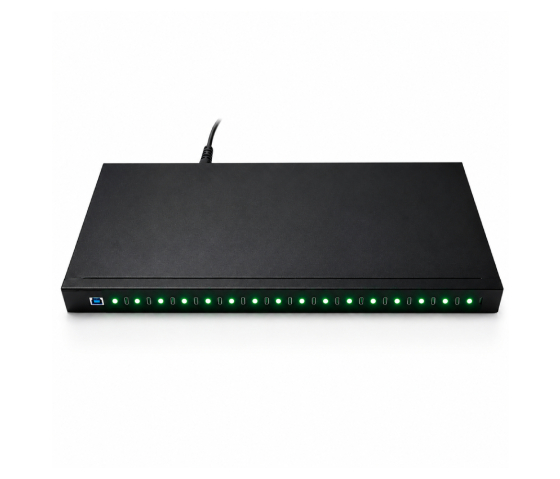 Concentrador de carga y sincronización USB-C 1U de 16 puertos USB 3.1