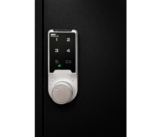 BRVD12 Ladeschrank für 12 mobile Geräte bis zu 17 Zoll - schwarz - Steckdose