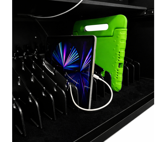 Armadio di ricarica per 16 tablet o laptop fino a 17 pollici - nero - presa di corrente