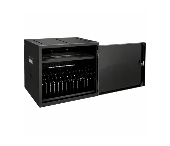 Armadio di ricarica per 16 tablet o laptop fino a 17 pollici - nero - presa di corrente