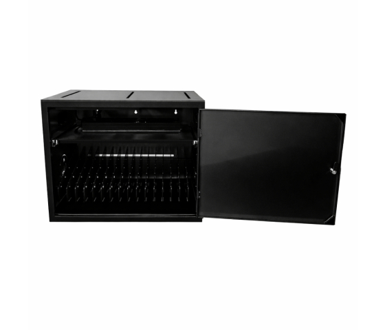 Armadio di ricarica per 16 tablet o laptop fino a 17 pollici - nero - presa di corrente