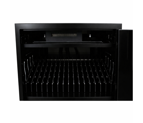 Carro de carga BRVD32 para 32 dispositivos móviles de hasta 17 pulgadas - negro - regleta eléctrica