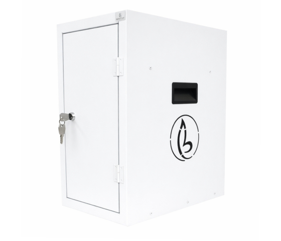 BRVDC6 USB-C charging cabinet for 6 mobile devices up to 17 inches - white