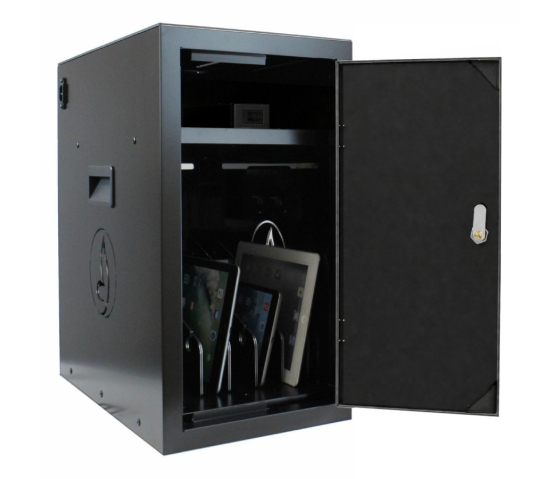 BRVD6 charging cabinet for 6 mobile devices up to 17 inch - black - power plugs